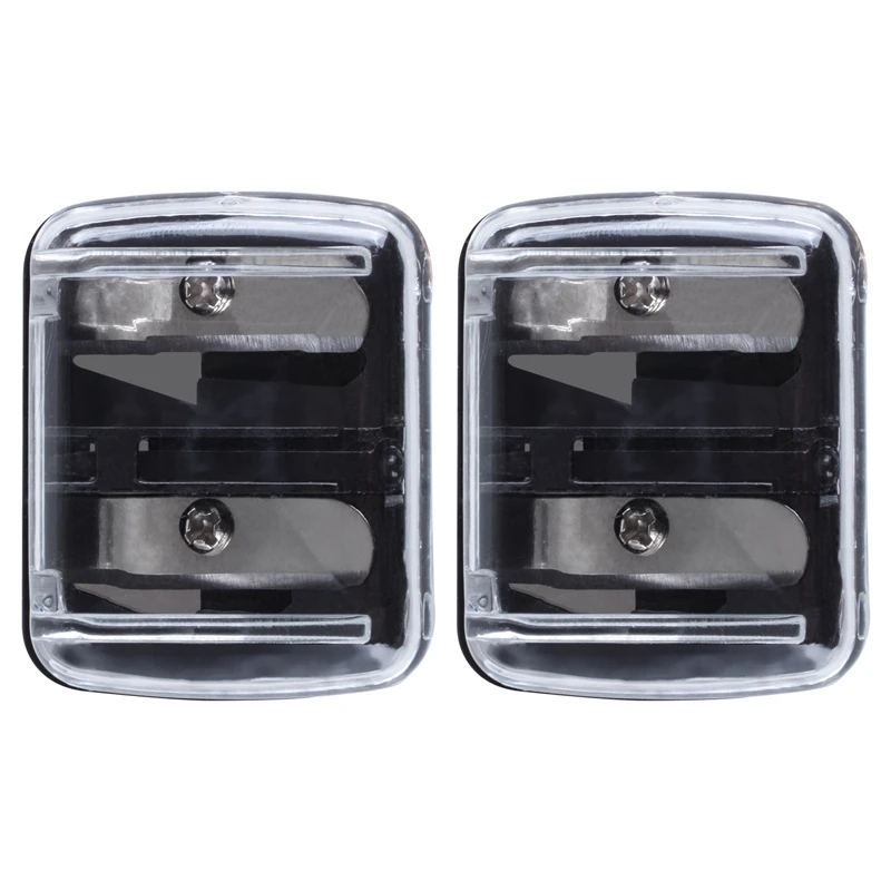 

2X Precision Cosmetic Pencil Sharpener For Eyebrow Eyeliner 2 Holes