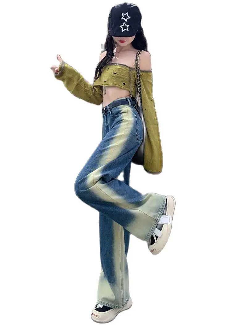 Женские мешковатые джинсы-бойфренды с широкими штанинами неэластичные прямые