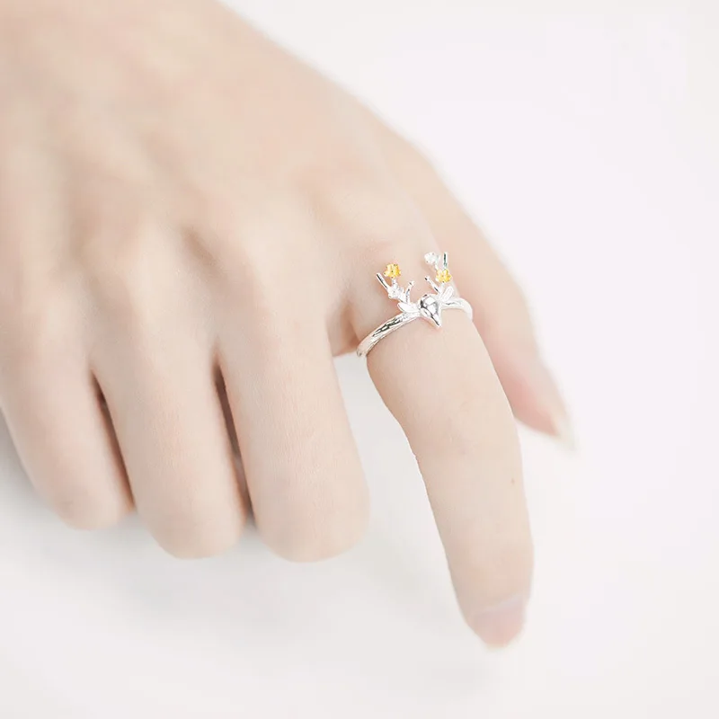 Лидер продаж ожерелье серебряного цвета цветок олень искусственное