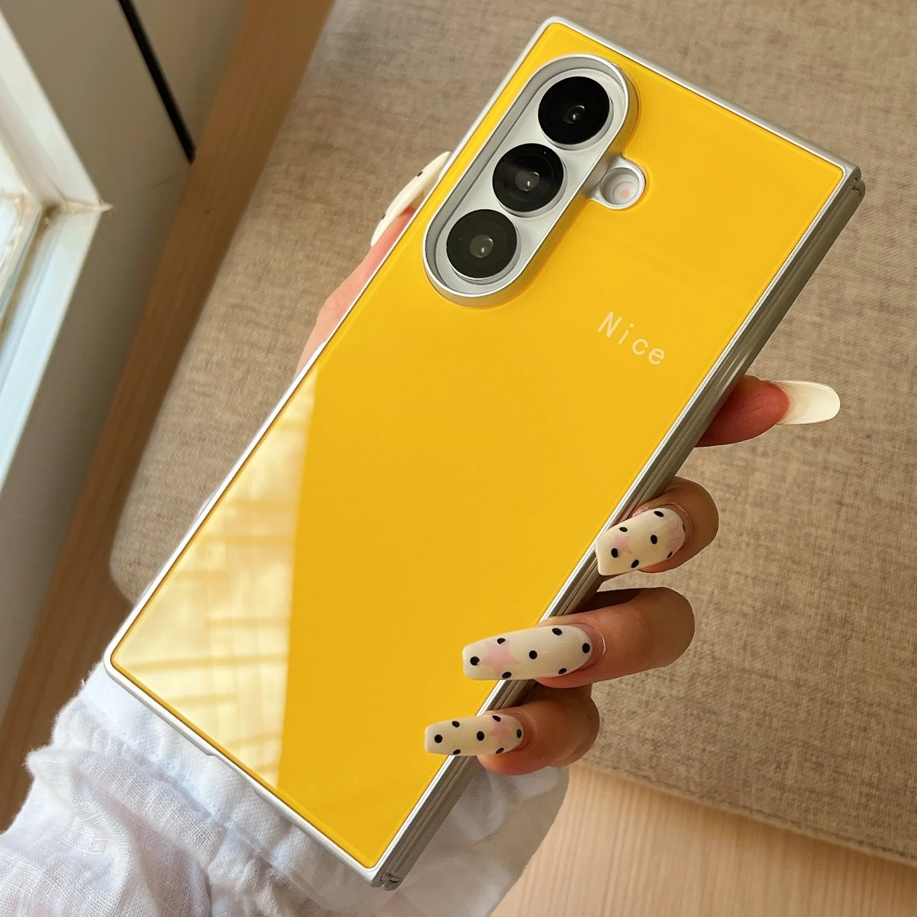Фото Прекрасный чехол конфетных цветов для Samsung Galaxy Z Fold 7, гальванизированный чехол для Samsung Z Fold 6, Z Fold 5, Z Fold 4, ударопрочный жесткий корпус для телефона №3