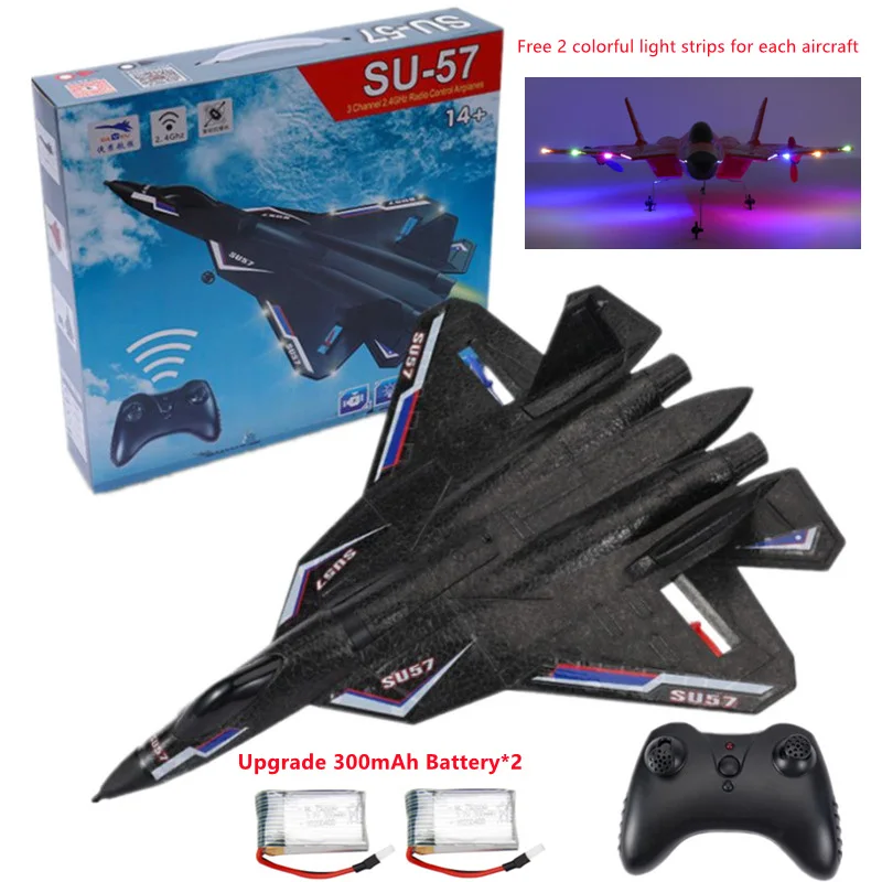 

SU-57 Plane RC Foam Aircraft 2.4G Radio Control Glider Remote Control Fighter Glider Plane Airplane Foam Boys Toys for Children