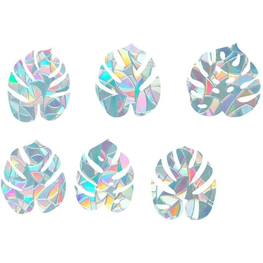 Радужная оконная призма наклейка на стену 3D фольга самоклеящаяся с бабочкой