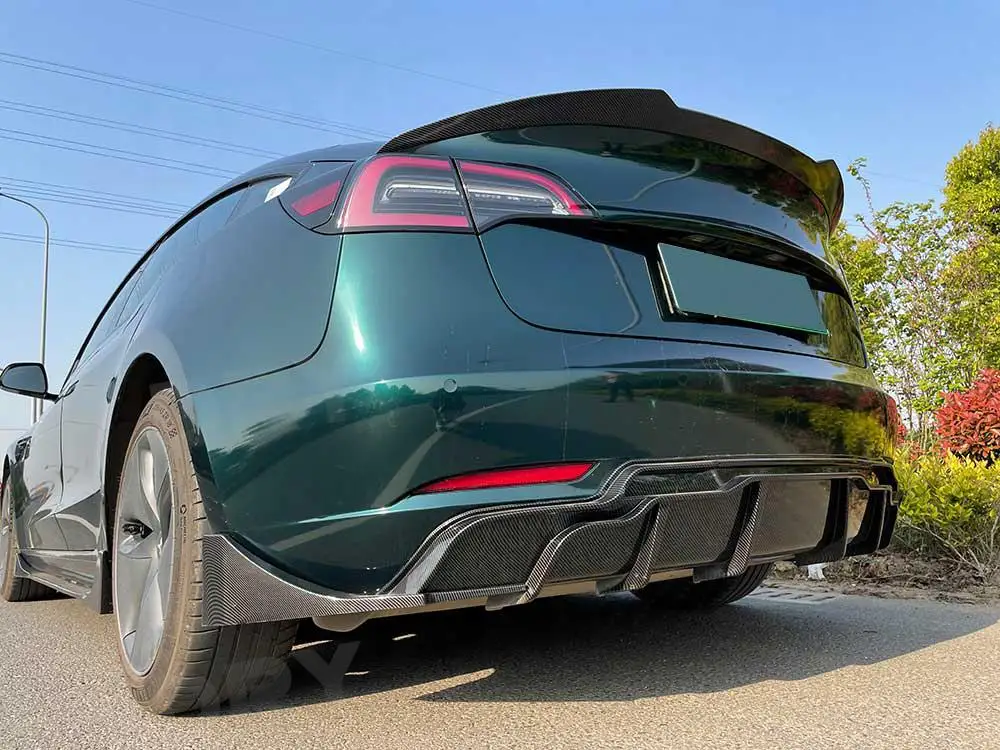 Аксессуары для обвеса автомобиля Tesla Model 3 глянцевый черный передний бампер