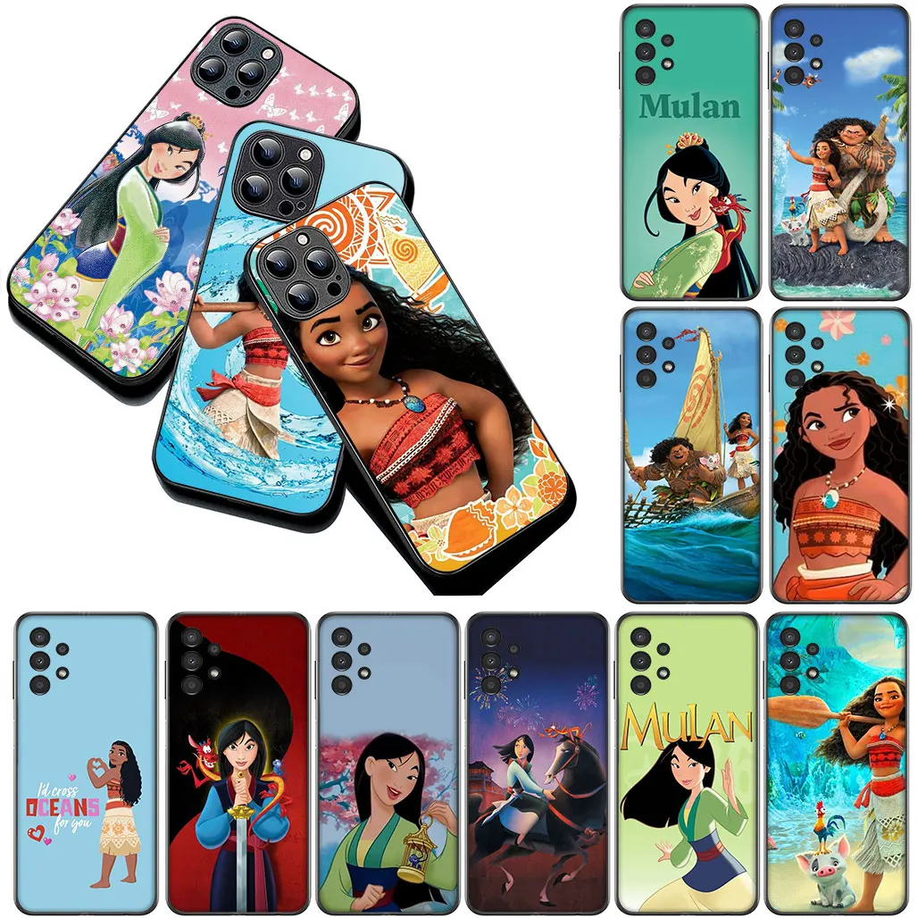Чехол для телефона Moana Mulan Princess Cover Xiaomi Poco X7 X6 M6 M7 F6 C75 C65 Redmi A4 Note 14 Pro Plus гибкий чехол