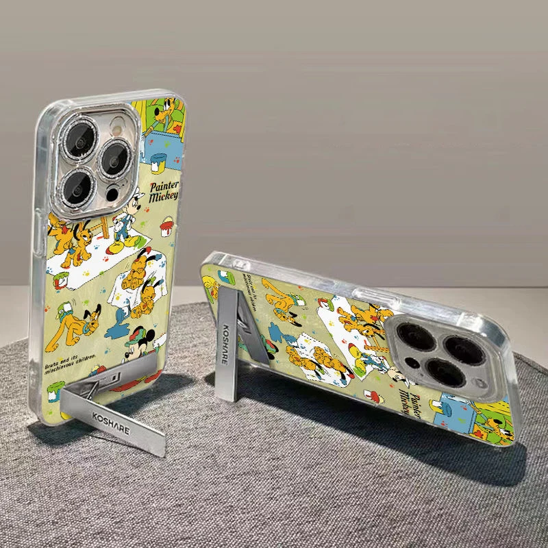 Телефонный чехол Disneies Mickeies Plutos для IPhone 16 15 14 Plus 13 12 11 Pro Max X Xs XR 8 7 текстура перьев