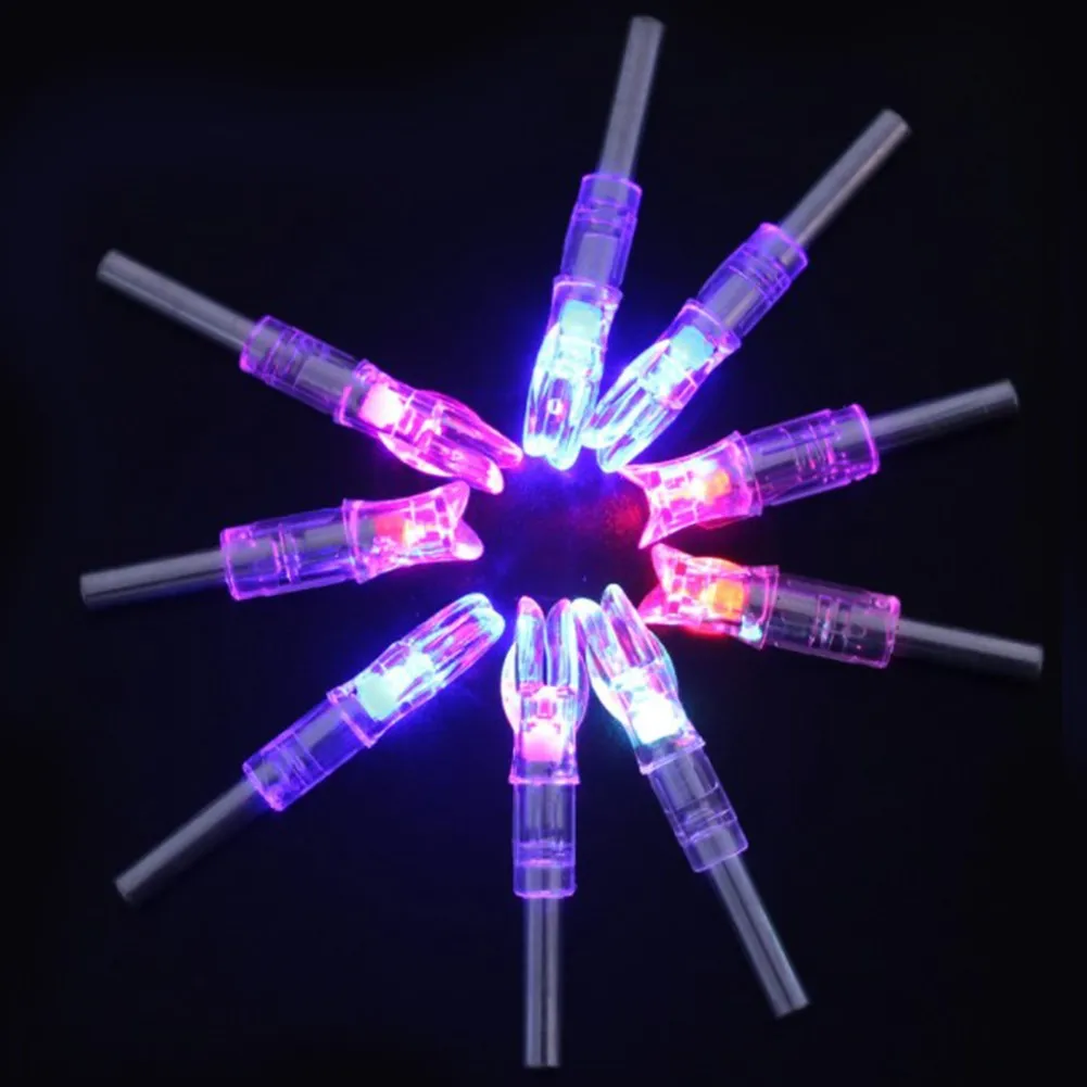 

LED Lighted Arrow Nocks Glowing Shaft Tail 3pcs Pack for Carbon Arrows Durable ABS Material Red/Blue/Colorful