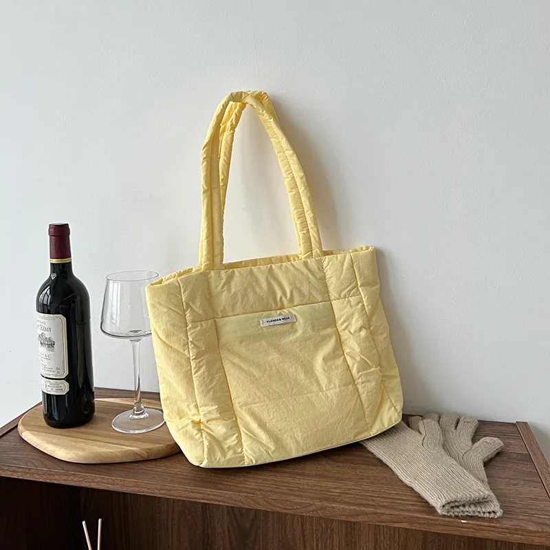 Повседневная сумка на плечо с хлопковой подкладкой женская модная Qutlted Большая