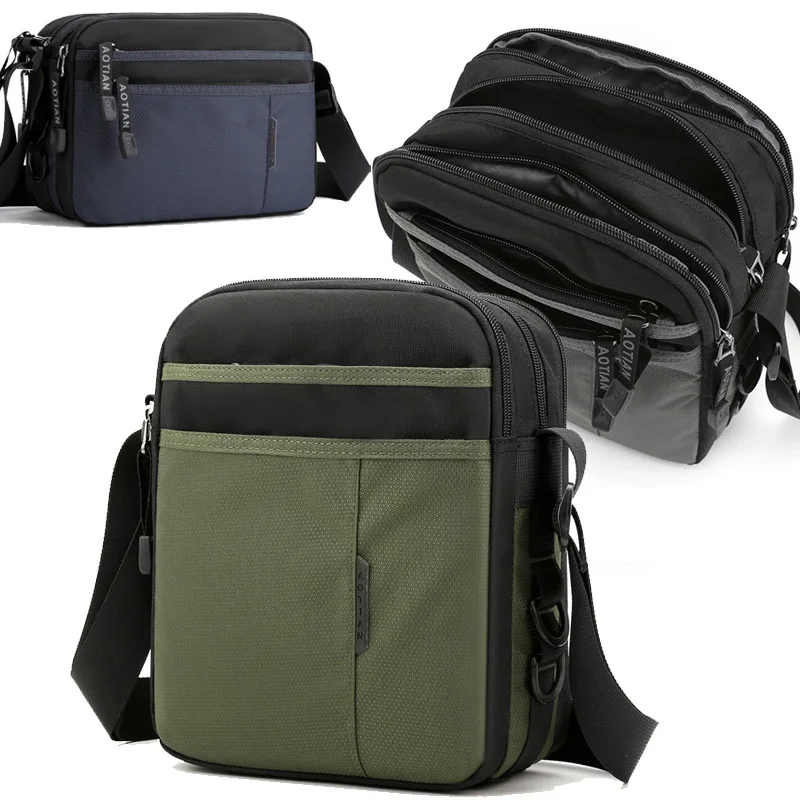 

Мужская сумка через плечо, Повседневная сумка, мужская сумка на плечо с несколькими карманами, модная мужская сумка-мессенджер стандартного качества, Портативная сумка