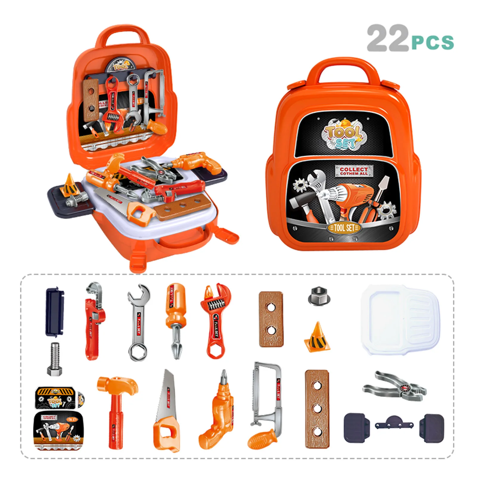 

Children's Toolbox Engineer Simulation Repair Tools Pretend Toy Electric Drill Screwdriver Tool Kit Play Toy Box Set For Kids