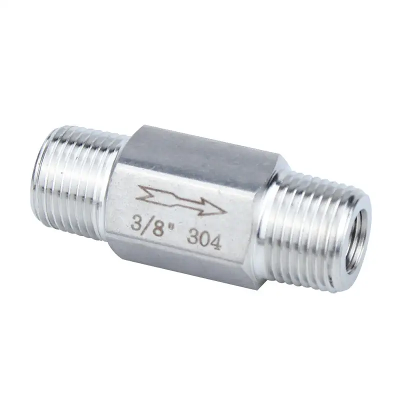 

1/4 "3/8" 1/2 "BSPT равный мужской обратный клапан, обратный односторонний нержавеющая сталь 304, вода, газ, масло