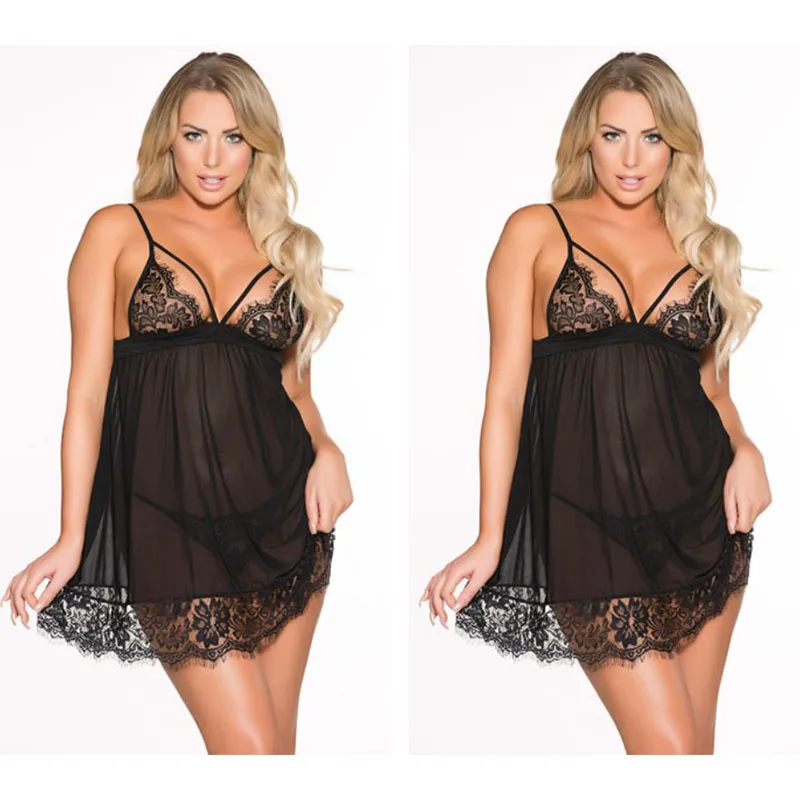 

Эротические костюмы UZS большого размера, кружевное Прозрачное нижнее белье для полных, эротические костюмы с глубоким V-образным вырезом, эк...