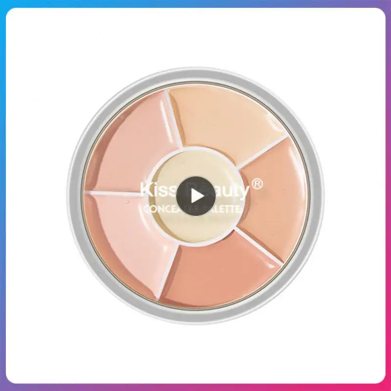 

6 Colors Concealer Palette Foundation Full Coverage Dark Circles Acne Spots Moisturizing Brighten Face Contour Makeup Cosmetics