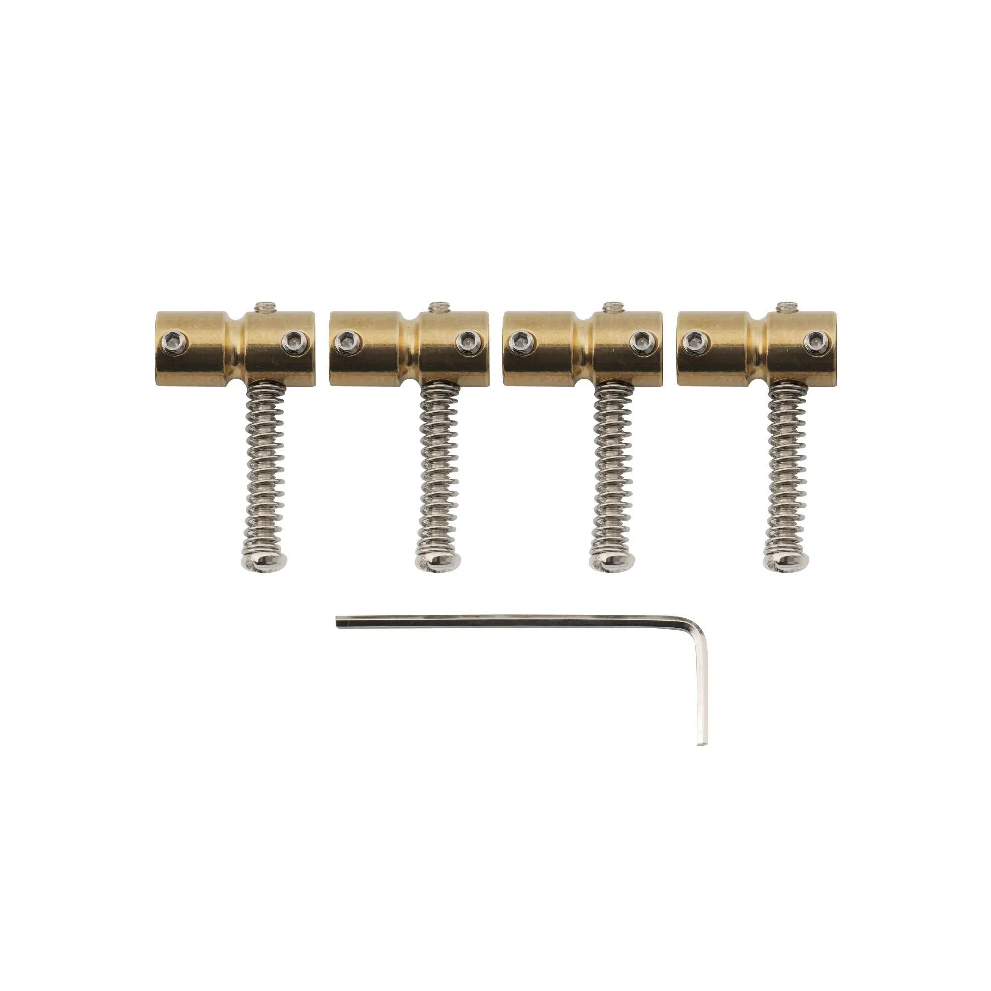 

Musiclily Pro 19mm Brass Bass Bridge Saddles for 4-String Precision Jazz Bass, Original Color (Set of 4)