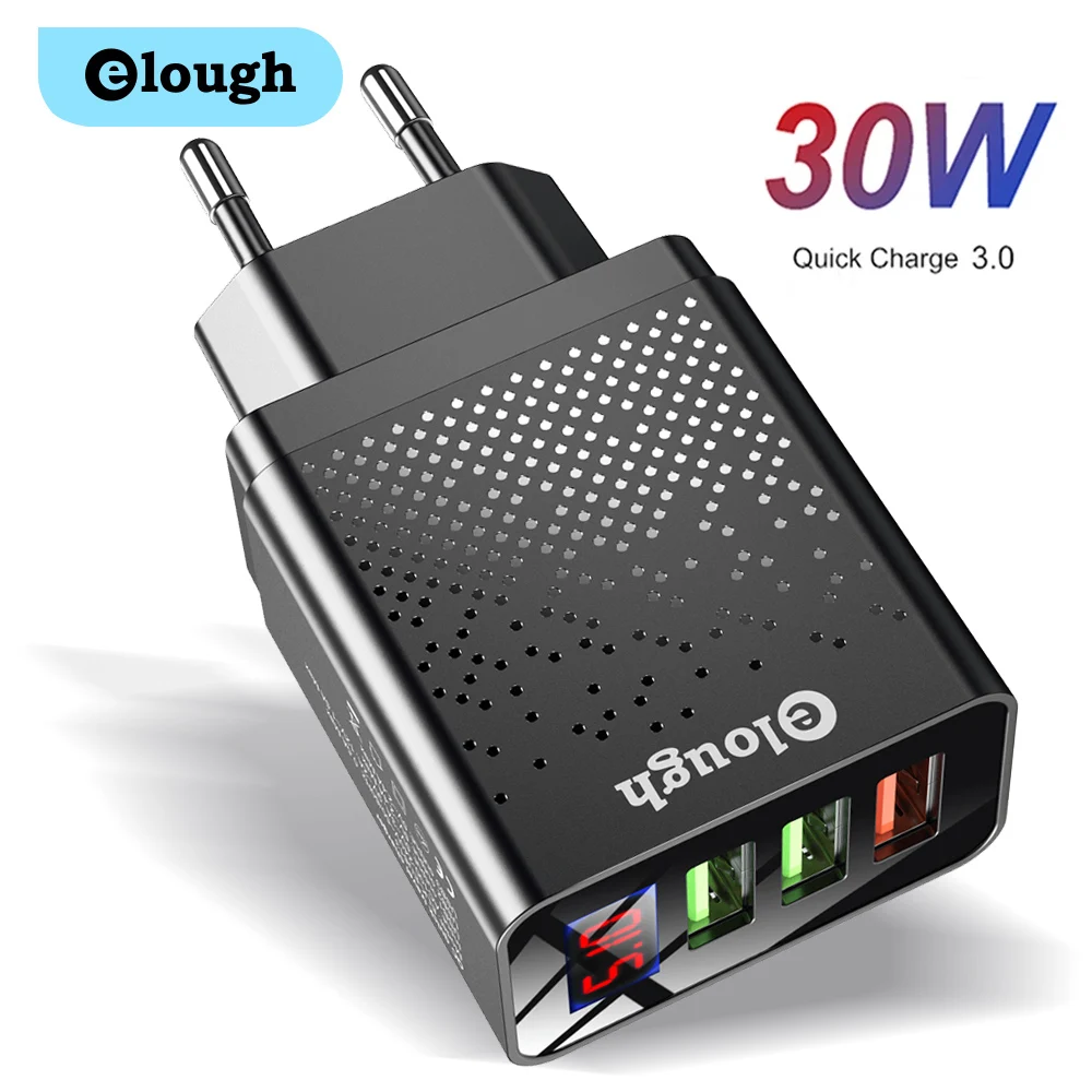 

Сетевое зарядное устройство Elough с 3 USB-портами и вилкой для США