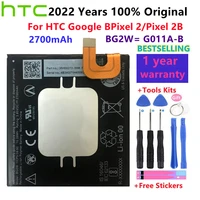 100 original 2700mah bg2w battery for htc google pixel 2b pixel 2 muski mobile phone replacement li ion gift tools stickers