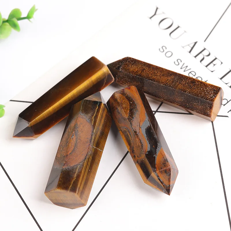 Natural Crystal Tiger Eye Stone Energy Column Obelisk Hand Polished Very Beautiful Gem Specimen Mineral Home Decor