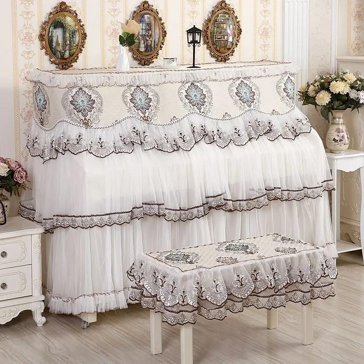 

2 шт./комплект, европейские Чехлы для пианино с вышивкой