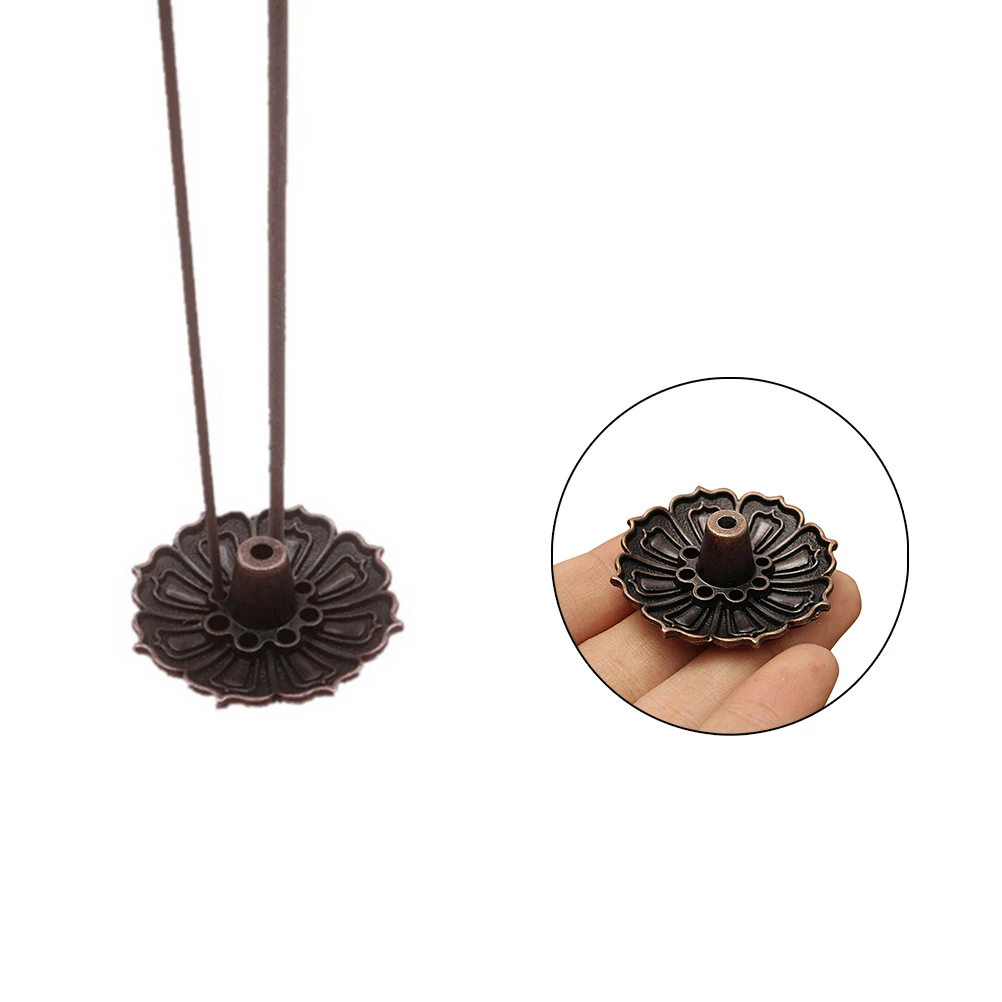 

1Pc Mini Lotus Shape Metal Incense Base Plate Burner Holder Stick Cone Incense Aromatherapy Buddhist Craft Gift Home Decoration