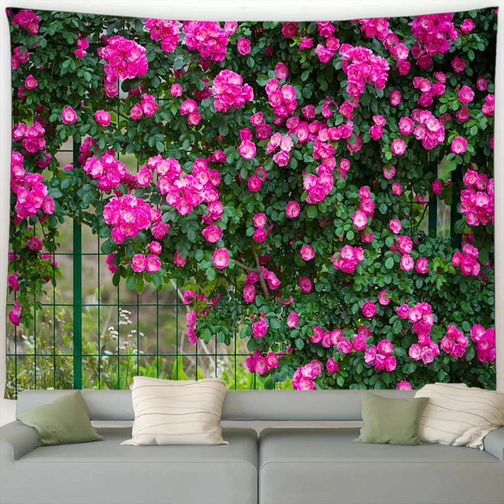 Итальянский уличный цветочный гобелен винтажная архитектура садовые цветы