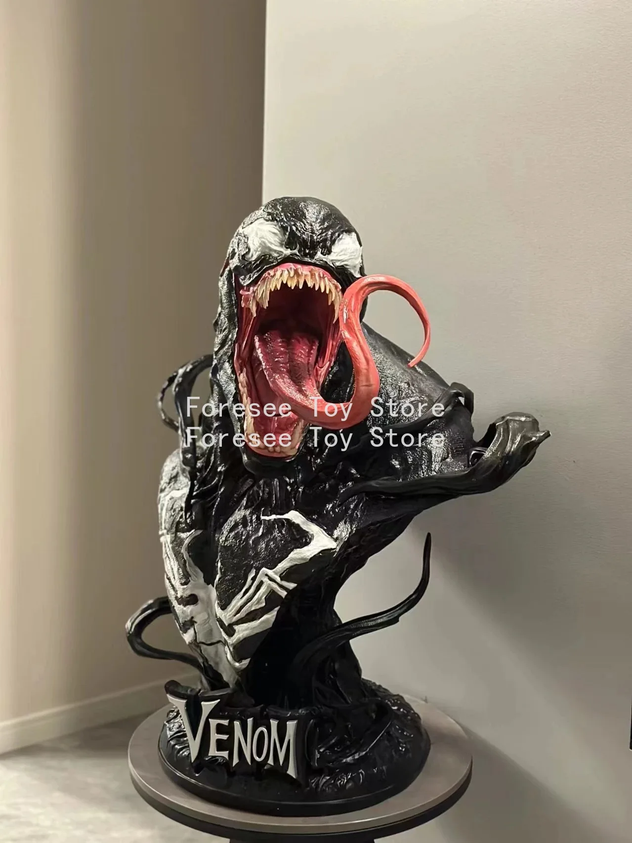 Фото Новый 80 см бюст Venom рисунок Мстители аниме окружающая фигурка коллекция украшения для рабочего стола лучший подарок для детей №5