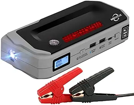 

Starter Pack, Motorcycle 12 Volt Jump Box for up to 8.0L Gas and 6.0L Diesel Engines, 20800mAh Power Bank with 2 USB Charging P