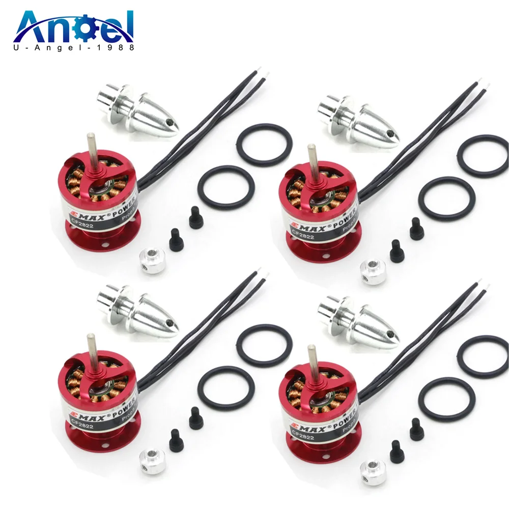 4 шт. Emax CF2822 1200kv бесщеточный двигатель с адаптером для радиоуправляемого мультикоптера квадрокоптера