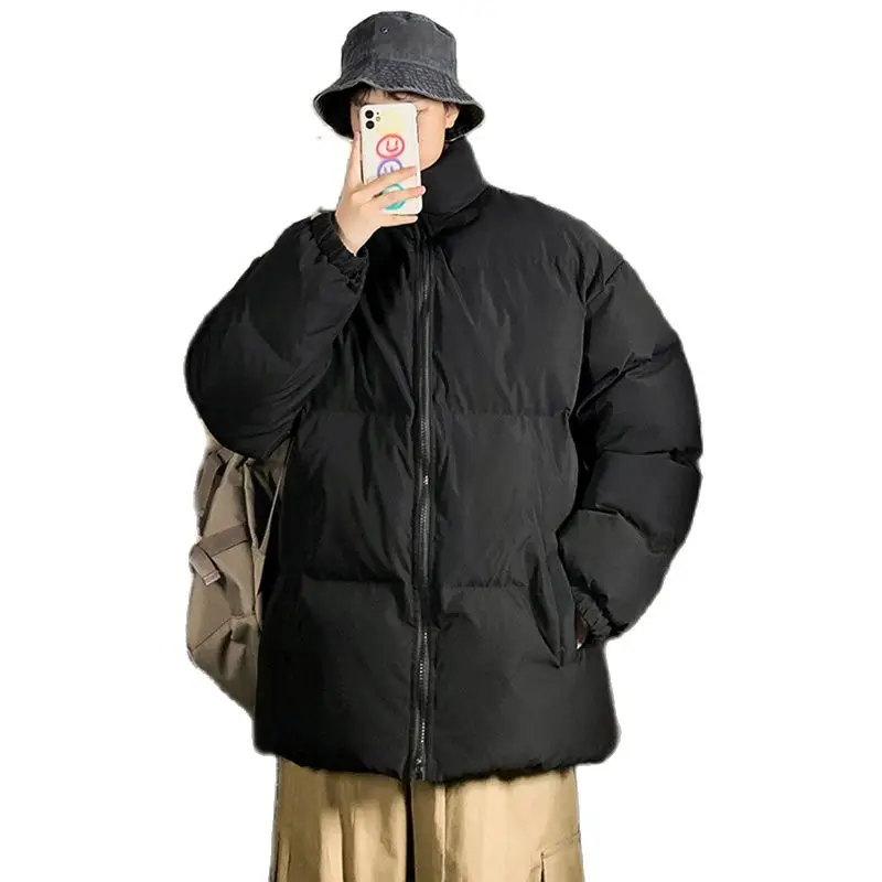 2023 Men‘s Harajuku Warm Parka Coat Winter Jacket Man Streetwear Hip Hop Parka Loose Clothes Solid Men Women Jackets Coat M-5XL