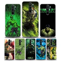marvel hero hulk clear phone case for xiaomi redmi note 8pro 11 10 9 8 pro 7 8a 10s 11 k40 pro 5g soft tpu cover coque