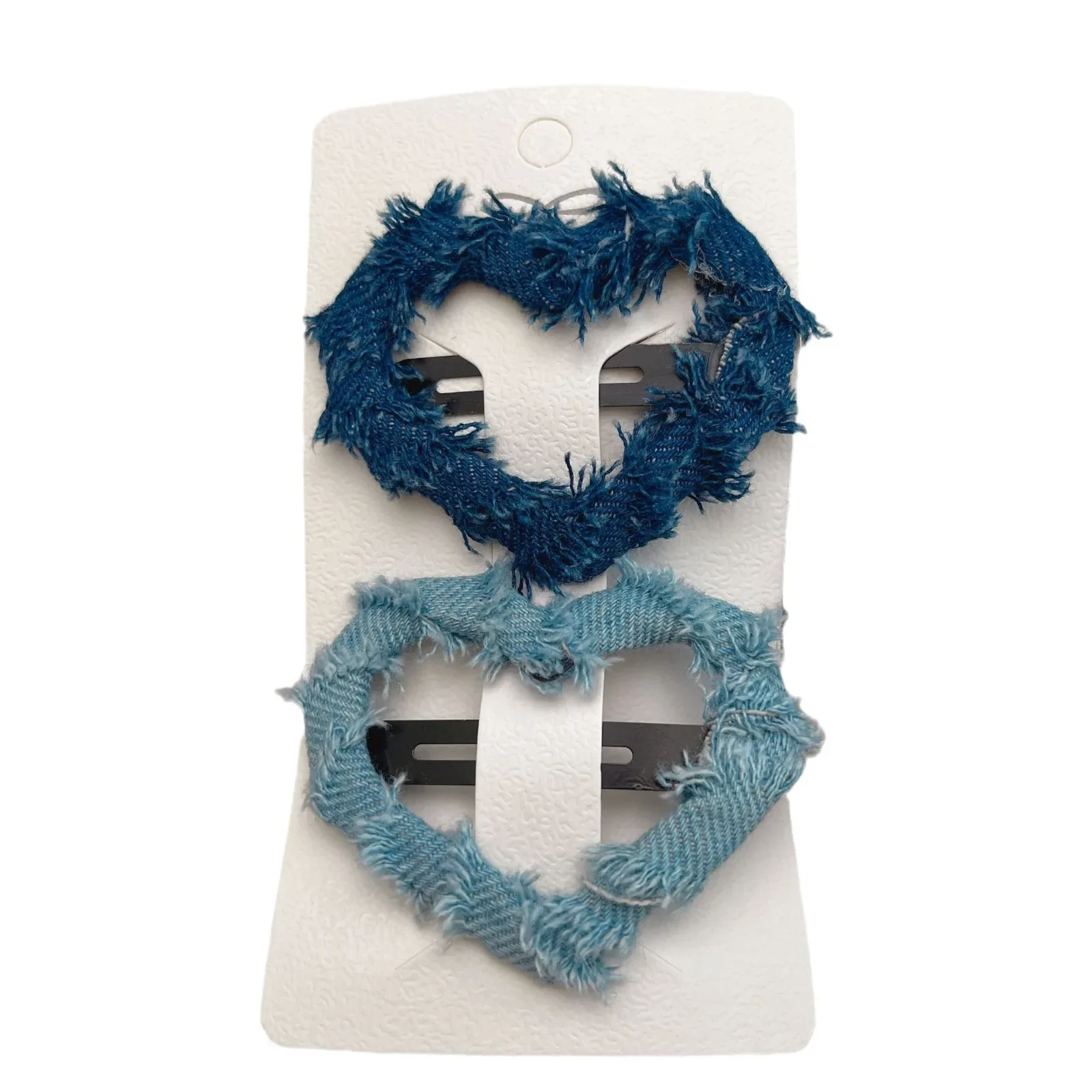 Джинсовая синяя тканевая заколка для волос сбоку Sweet Cool Y2K Заколка девочек