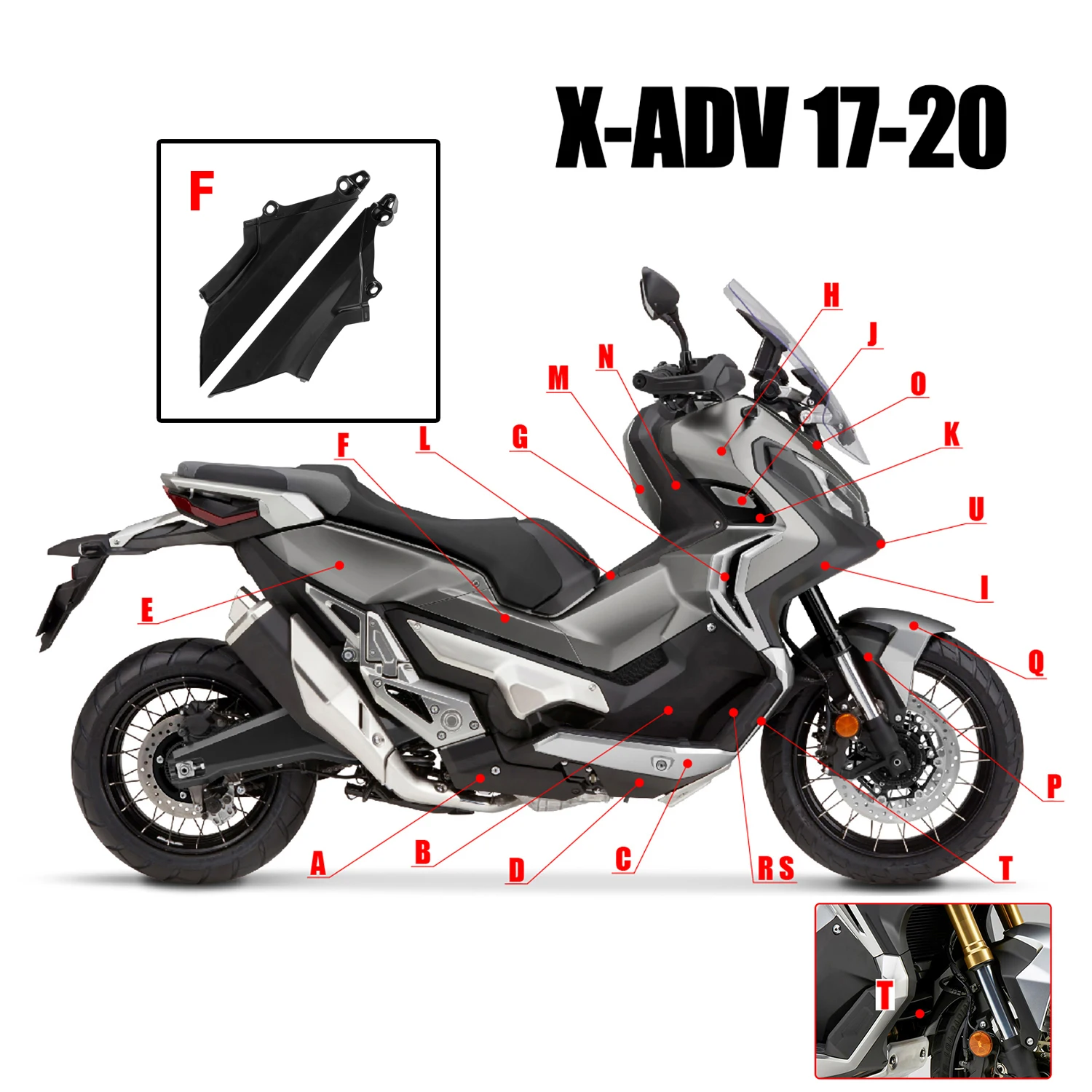 

For Honda XADV 750 2017 2020 2018 2019 X-ADV 750 Mid Driver Frame Side Cover