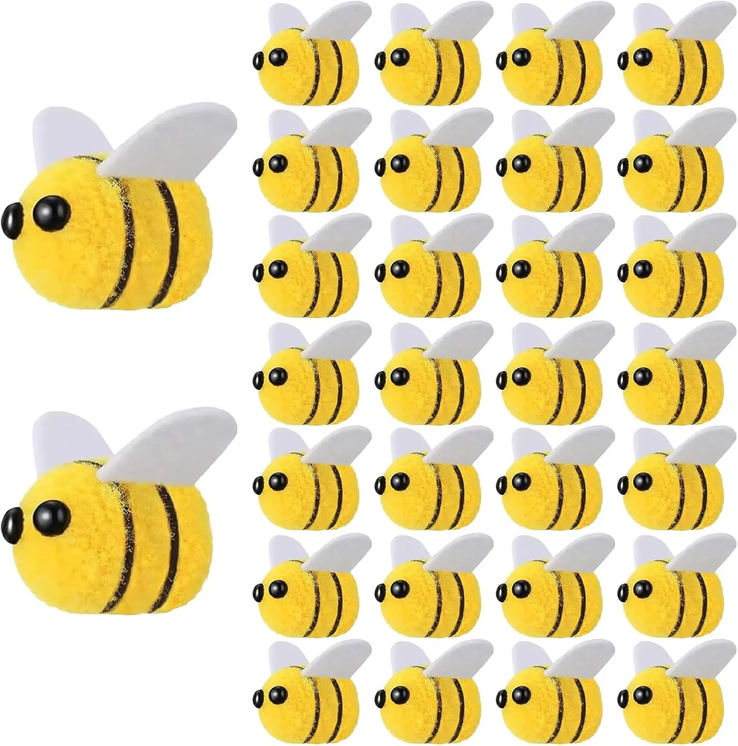 20 шт. помпон в виде пчелы шарик для волос полиэстер детский головной убор