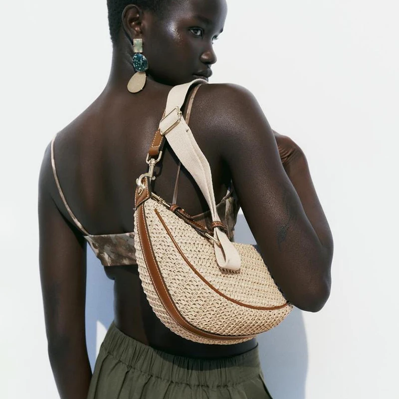 Женская сумка-почтальонка на плечо летняя пляжная сумка через для отдыха весну