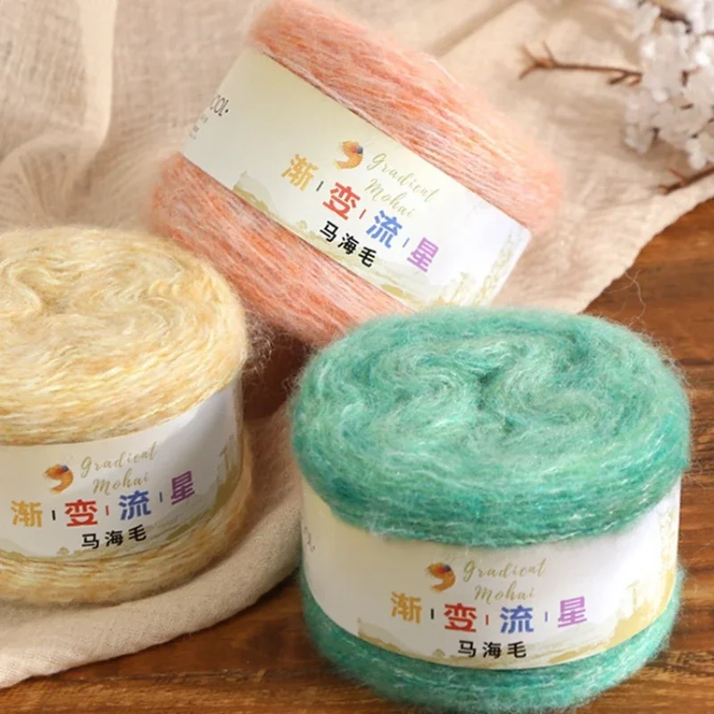 2 шт. X 100 г мохеровая пряжа градиентная звезда нить Радужная Сделай Сам ручное