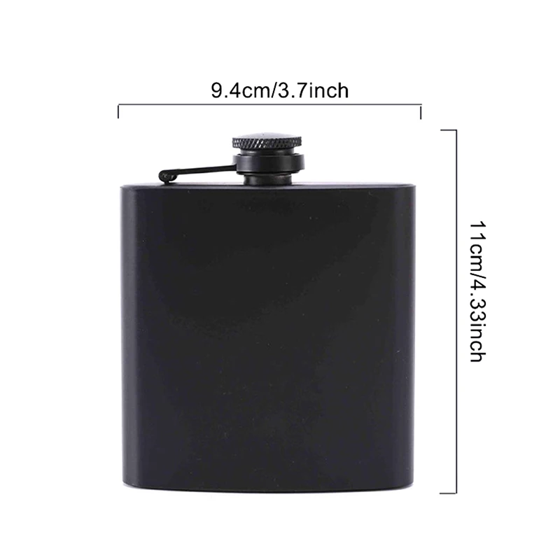 6oz 7oz 8oz Portable Stainless Steel Hip Flask Flagon Whiskey Wine Pot Leather Cover Bottle  Funnel Travel Drinkware Wine Cup images - 6
