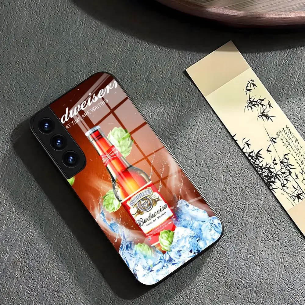 Red Beer Ice B-budweisers Phone Case For Samsung S 24 Ultra Plus 23 22 21 20 A 16 34 54 Old Man And Child 53 Note20 M New 2