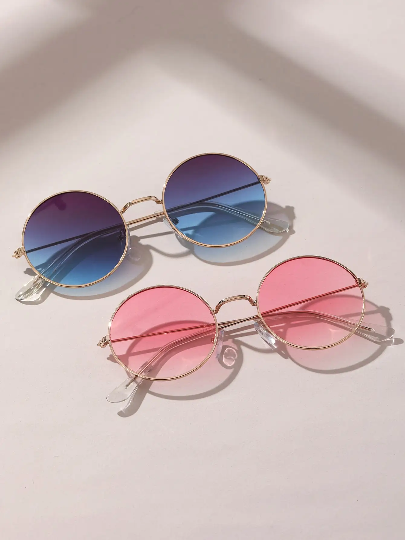 Унисекс Винтажные Модные Солнцезащитные Очки Y2K В Круглой Металлической Оправе С