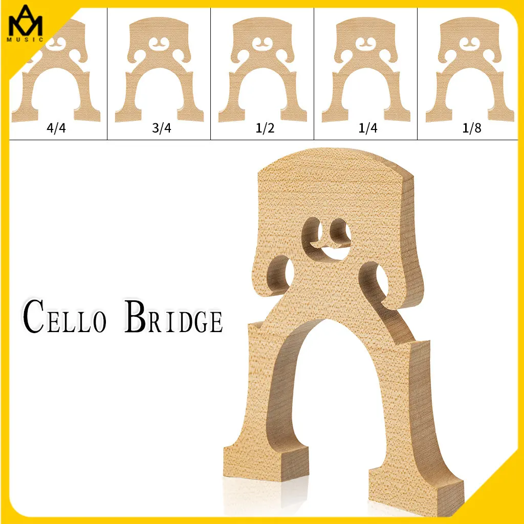 

Standard Maple Cello Bridge Maple Bridge For Practice Use 4/4 3/4 1/2 1/4 1/8 Cello Bridge