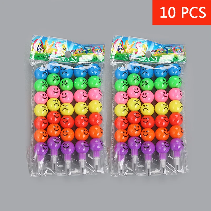 10 PCS/Lot Creative 7 Color Plastic Holder Pencil Cartoon Su