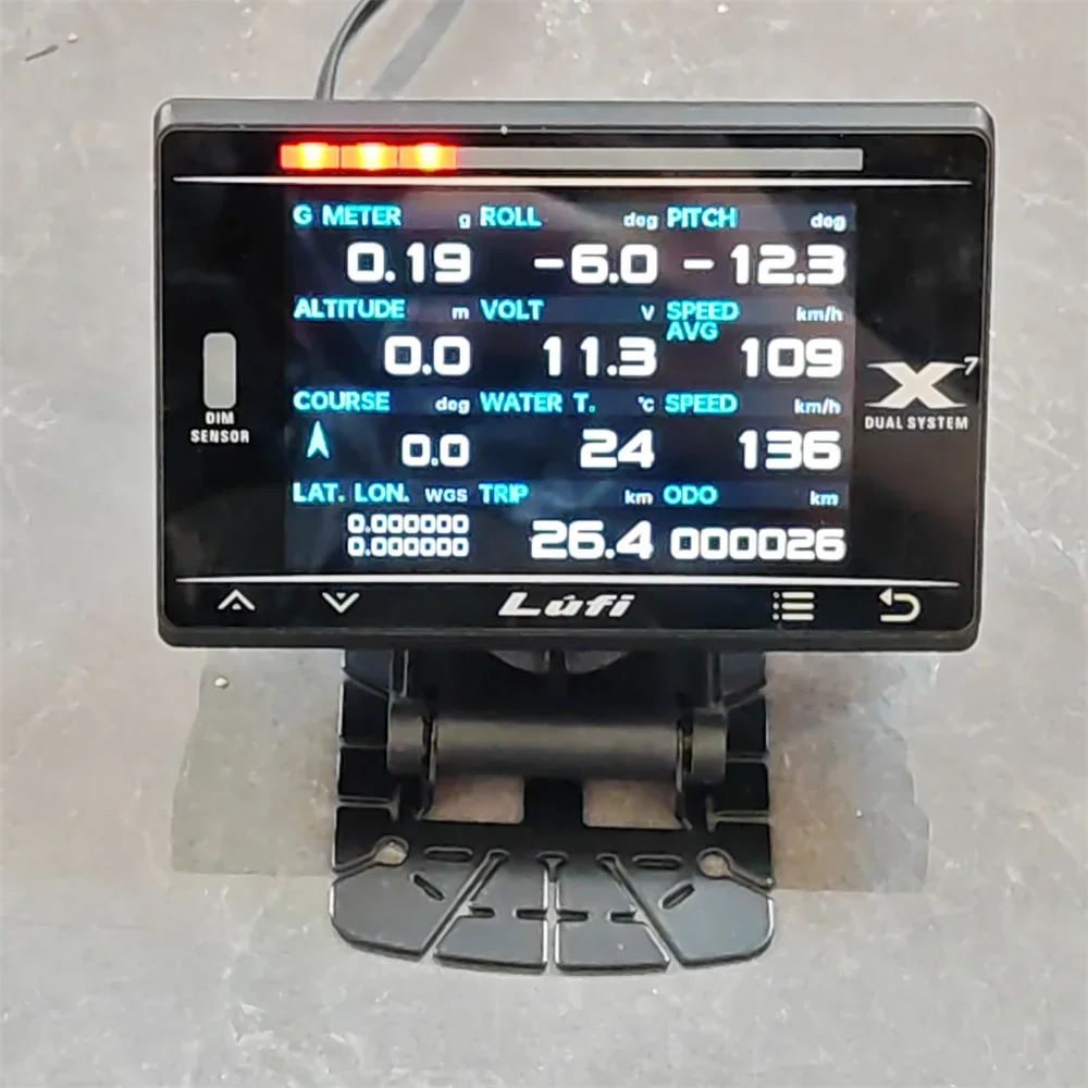 Фото LUFI X7 Манометр GPS Проекционный дисплей Давление масла с турбонаддувом Температура масла G Значение Гироскоп ЖК-дисплей Автомобильный измеритель OBD2 №5