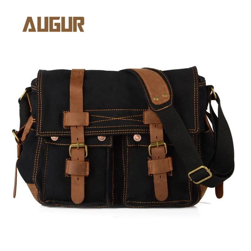 2022 Luxury high quality military Canvas men's canvas shoulder bags European and American style messenger bags men's casual bag