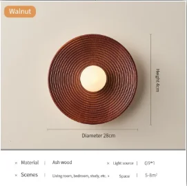 

Настенный светильник - прикроватная лампа для спальни в японском ретро-стиле ваби-саби - настенный светильник для бытового прихожей и входа в фоне