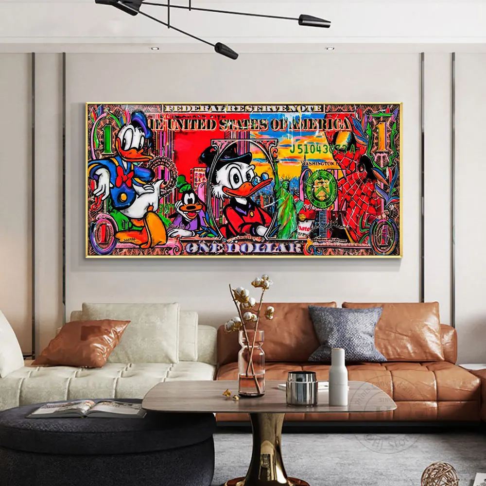 Дональд Дак деньги книги по искусству плакаты и принты Бэнкси граффити