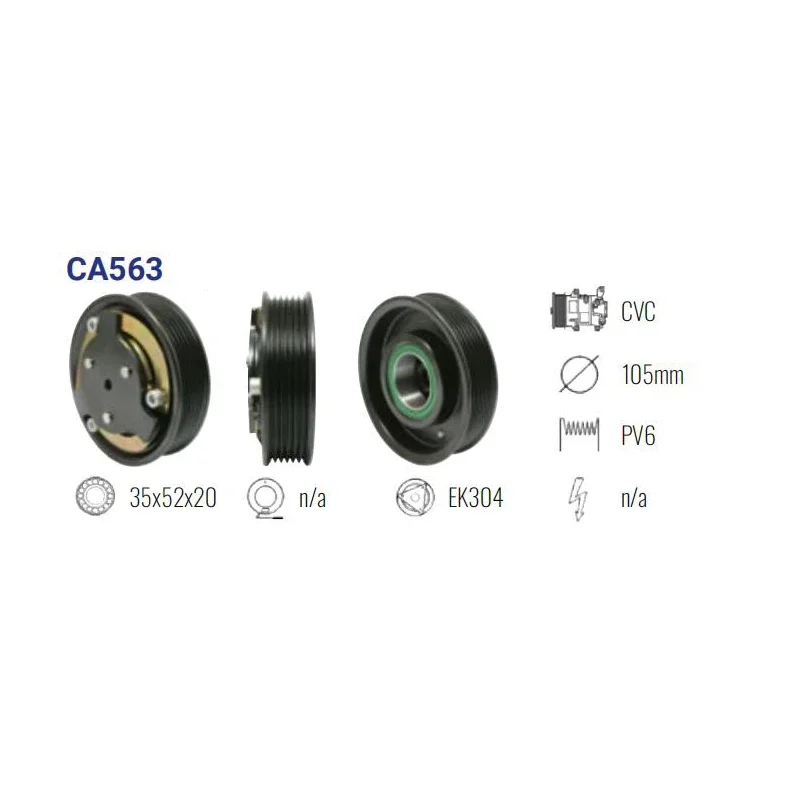 Сцепление CA563 CVC 6pk для GM/OPEL Corsa C/Astra H 6854069 / 13189393