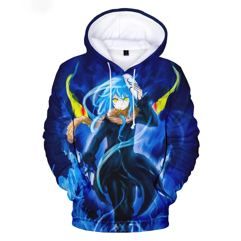

3D Printed Anime Rimuru Tempest That Time I Got Reincarnated As A Slime Hoodie Unisex Oversize Sweatshirt hoodies