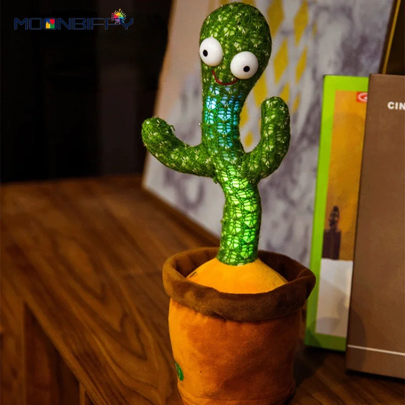 

Dancing Cactus 120 Song Speaker Talking Usb Battery Voice Repeat Plush Cactu Dancer Toy Talk Plushie Stuffed Toys For Kids Gift