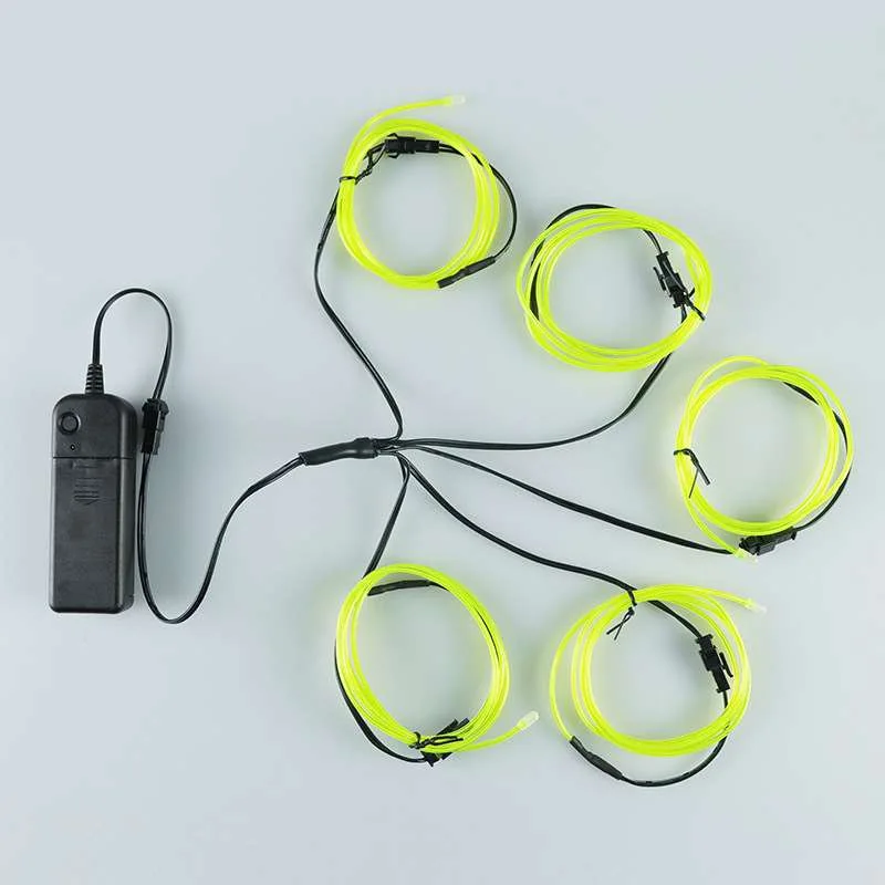 

Светящийся провод 5 в 1, светодиодный неоновый Рождественский танцевальный Фотофон, костюмы «сделай сам», одежда, светящийся автомобиль, украшение, одежда, мяч, рейва 1 м