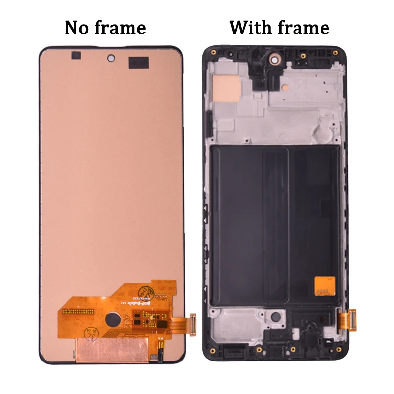 Super AMOLED для Samsung Galaxy A51 A515 LCD A515F A515F/DS A515FD ЖК-дисплей сенсорный экран с рамкой