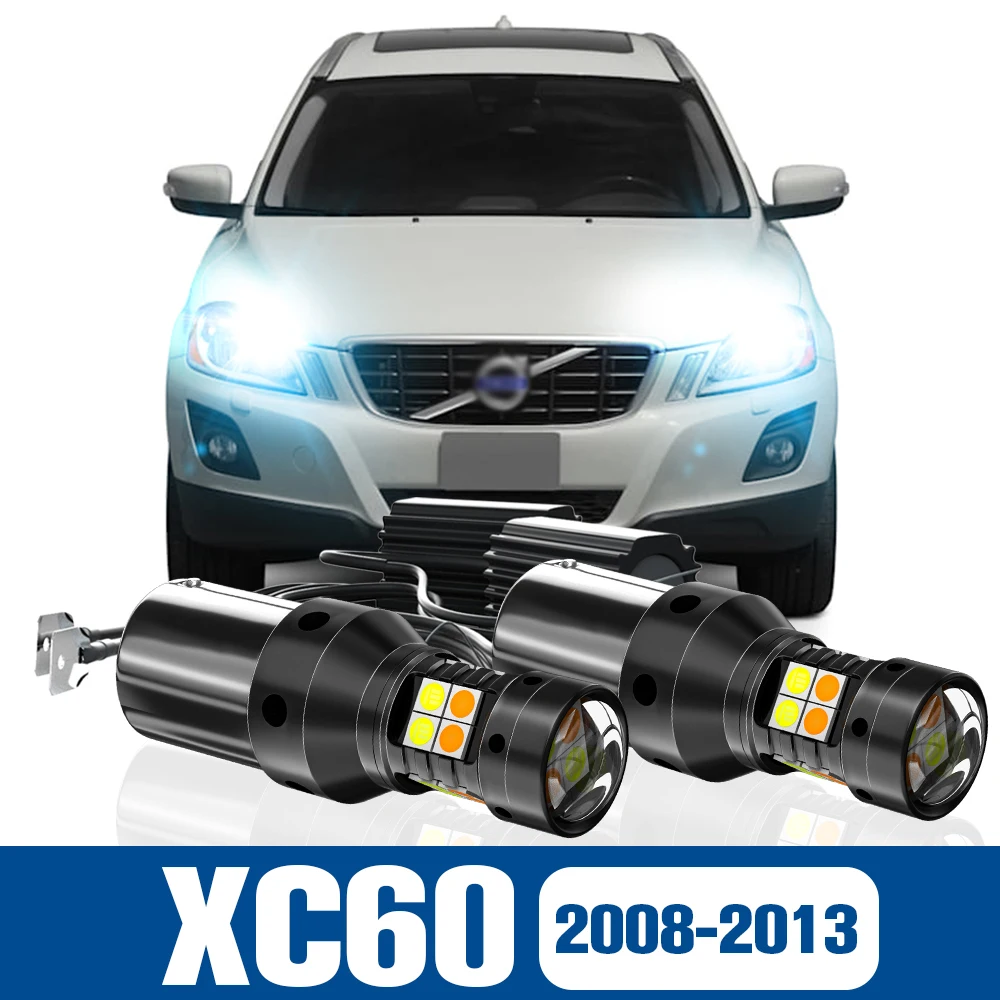 

2pcs LED Dual Mode Turn Signal+Daytime Running Light DRL Lamp Accessories Canbus For Volvo XC60 I 2008-2013 2009 2010 2011 2012