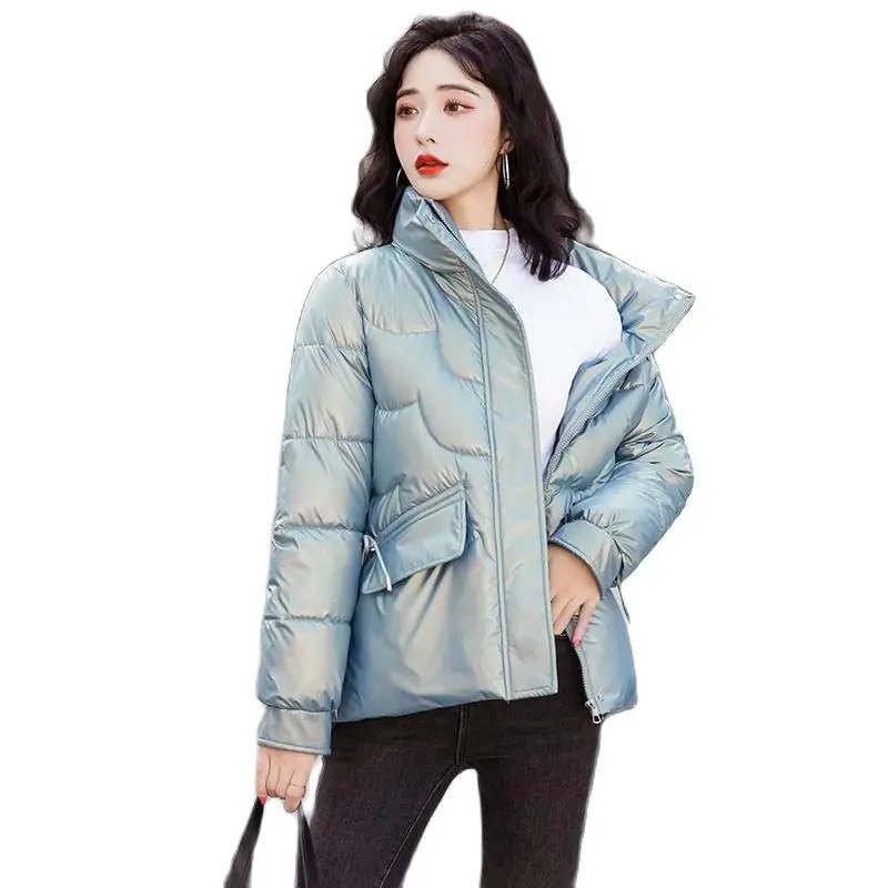 

Pink Women Parkas Winter Jacket 2022 New Warm Female Basic Coat Down Cotton Padded Parkas Short Jacket Outwear Plus Size M-XXL