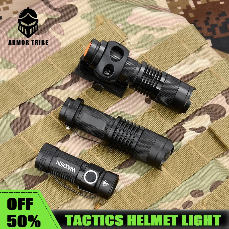 WADSN Tactics Scout FAST Фонарь для шлема AIrsoft Стробоскоп Мини Белая светодиодная лампа